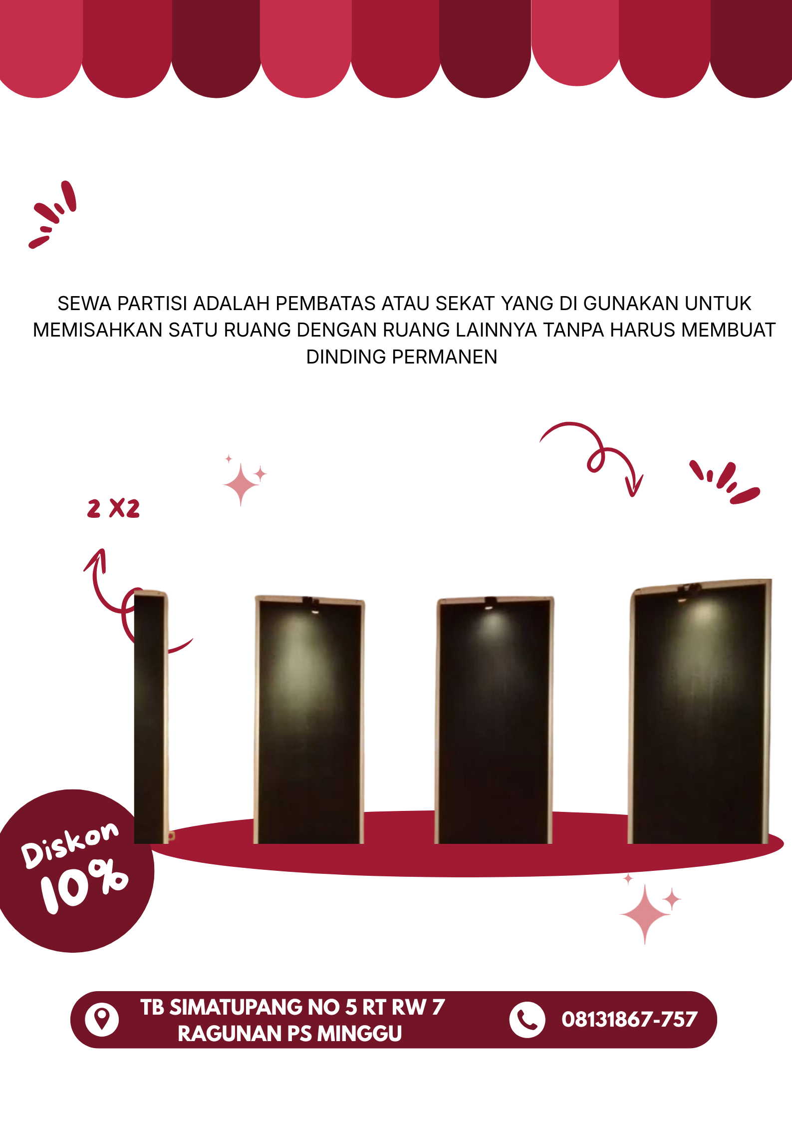 merah muda dan putih ilustratif toko roti poster (1)