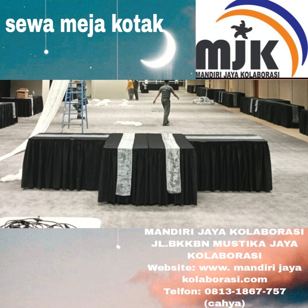 sewa meja kotak 3