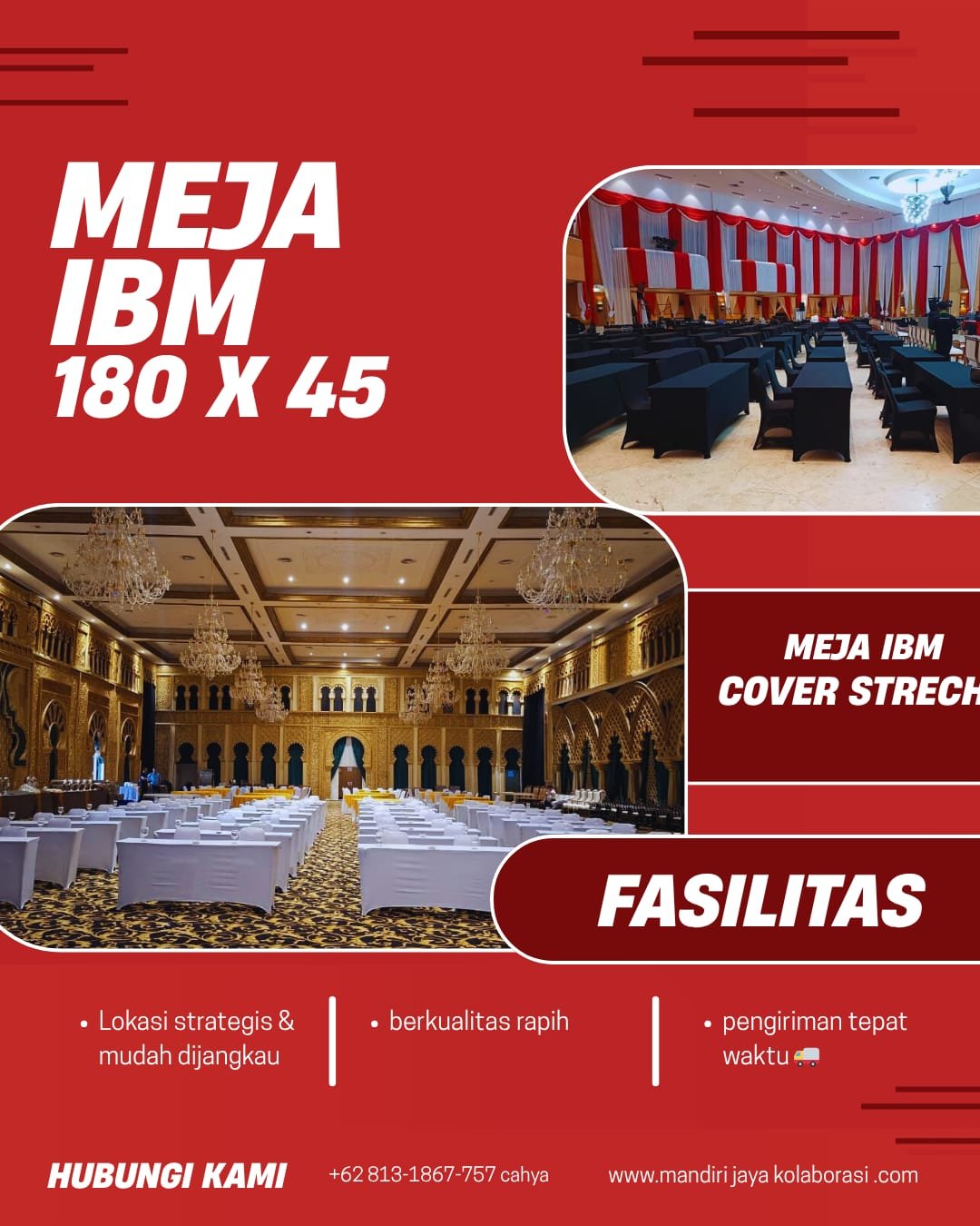 meja ibm 180 x 45