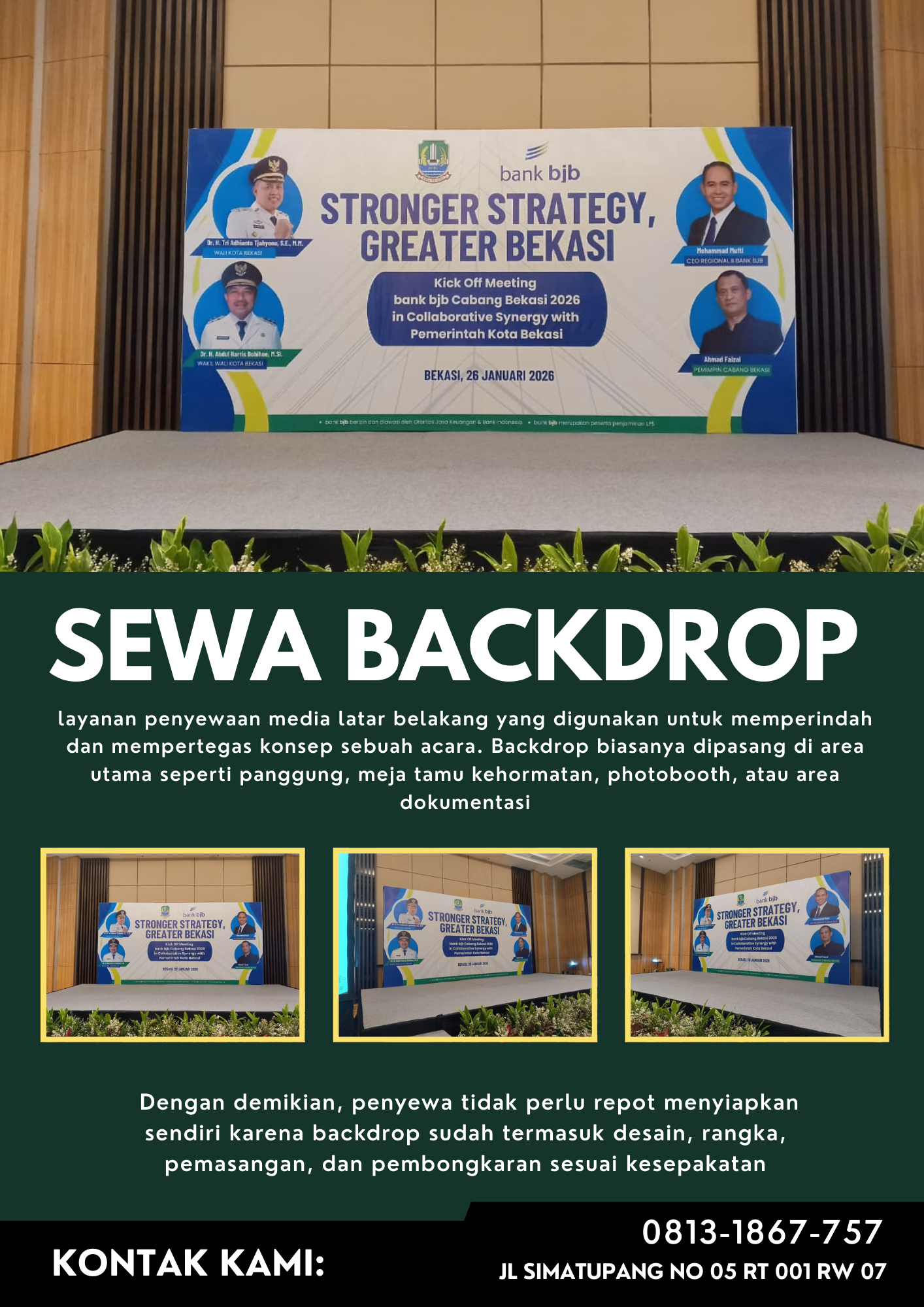 hijau minimalis rumah dijual flyer