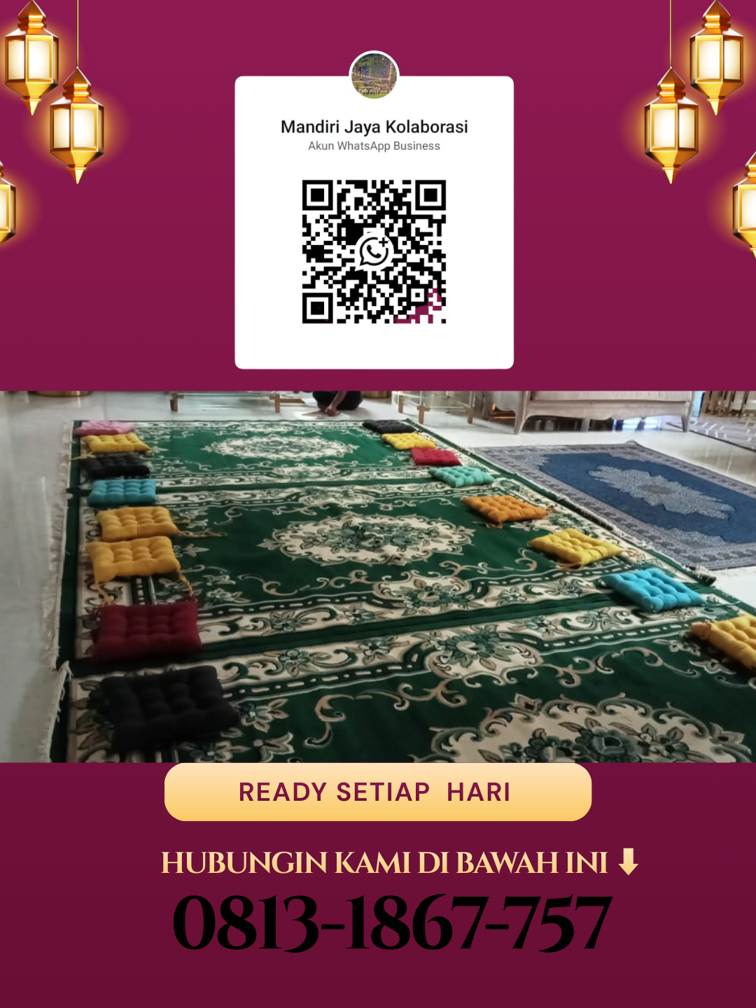 SEWA KURSI LIPAT LESEHAN JAKARTA SELATAN ungu dan emas ilustratif bazar ramadhan instagram post (2)