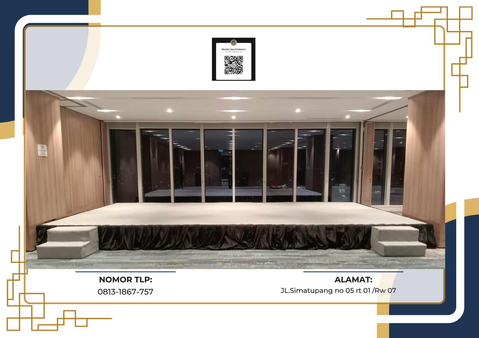 biru kuning emas minimalis sertifikat penghargaan a4 landscape (2)