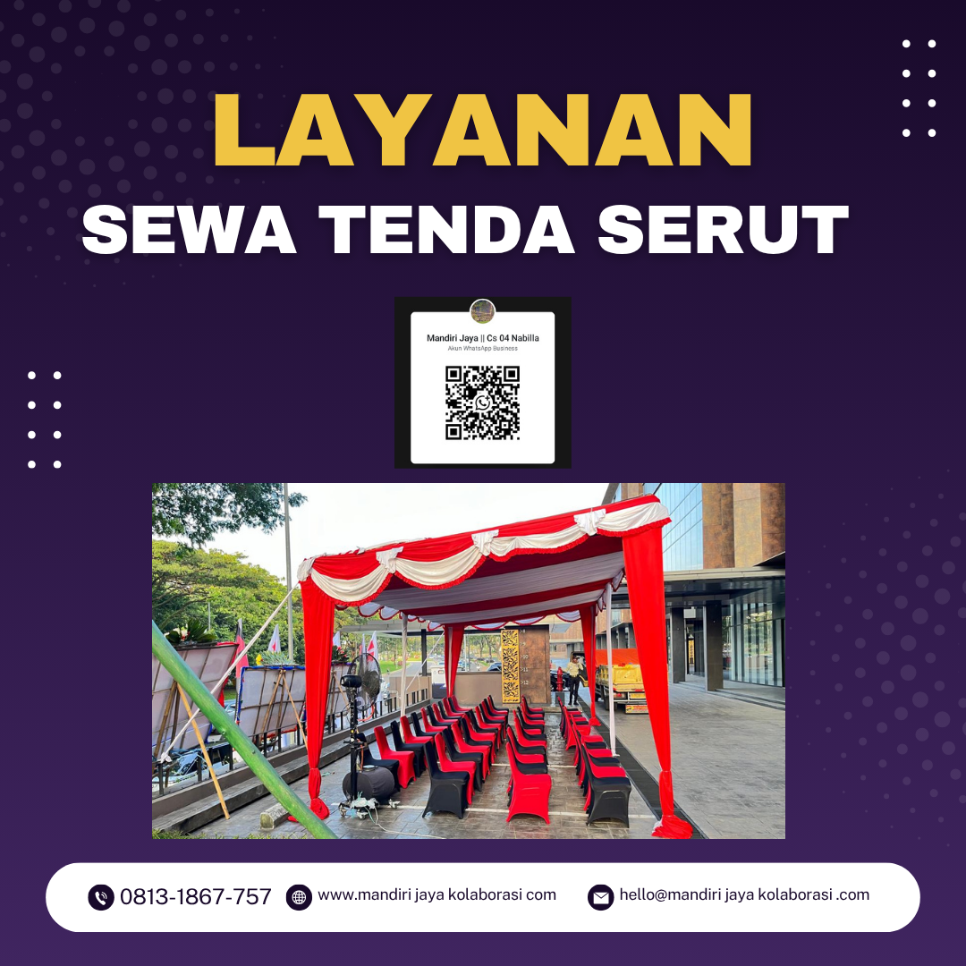 Jasa Sewa Tenda Sisir Serut Dijakarta selatan ungu dan kuning modern layanan fisioterapi kiriman facebook (2)