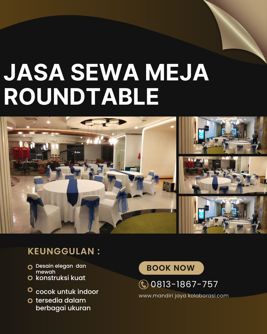 black and gold modern real estate instagram post