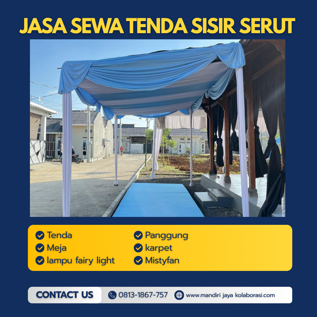 jasa sewa tenda dekorasi sisir serut jakarta utara blue and yellow modern public speaking coaching instagram post